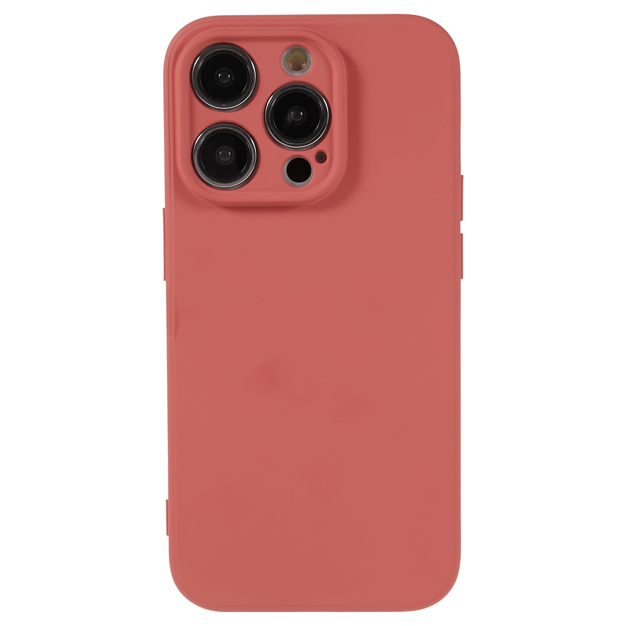 Candy Color Shell for iPhone 15 Pro Max Soft TPU Phone Case Fiber Lining Rubberized Phone Cover - Hawthorn Red Candy Color Shell for iPhone 15 Pro Max Soft TPU Phone Case Fiber Lining Rubberized Phone Cover - Hawthorn Red